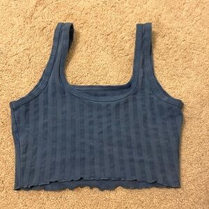Soft and stretchy dark blue cropped tank trending and cute